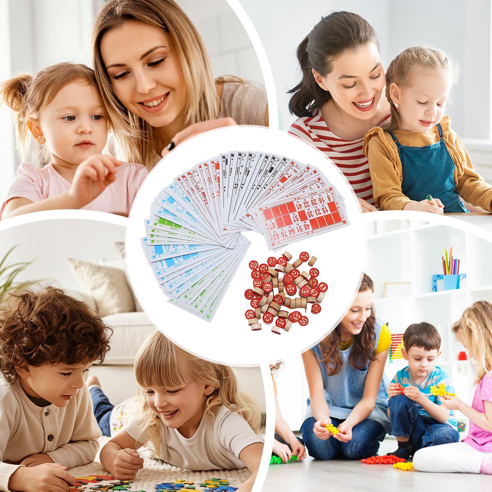 Bingo Game Wooden Funny Educat - Play Friends Party Games 评论和价格