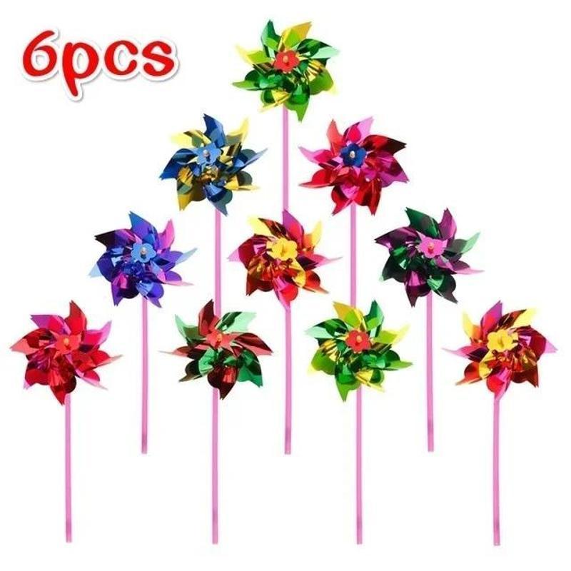 6Pcs Plastic Windmill Pinwheel - Games Garden Party 评论和价格