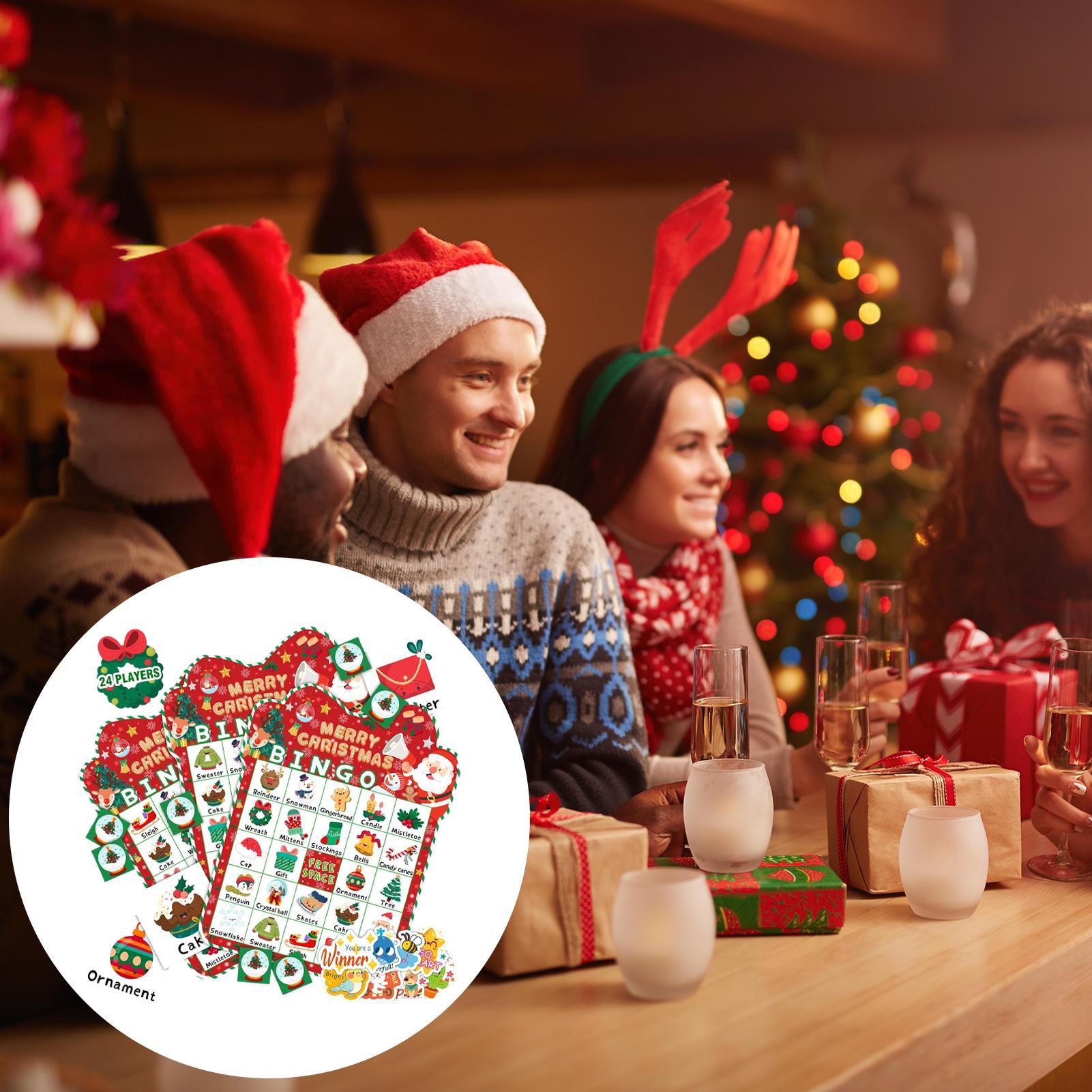 Christmas Bingo Game 24 Cards  - Party Games Bingo 评论和价格