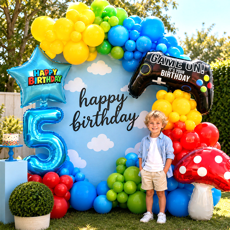 Super Bors Boy Birthday Balloo - Party Games Mario 评论和价格